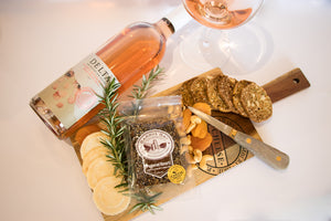 Delta Wine Company Rose and Barrys Bay Cheese